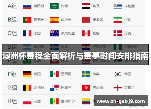 澳洲杯赛程全面解析与赛事时间安排指南